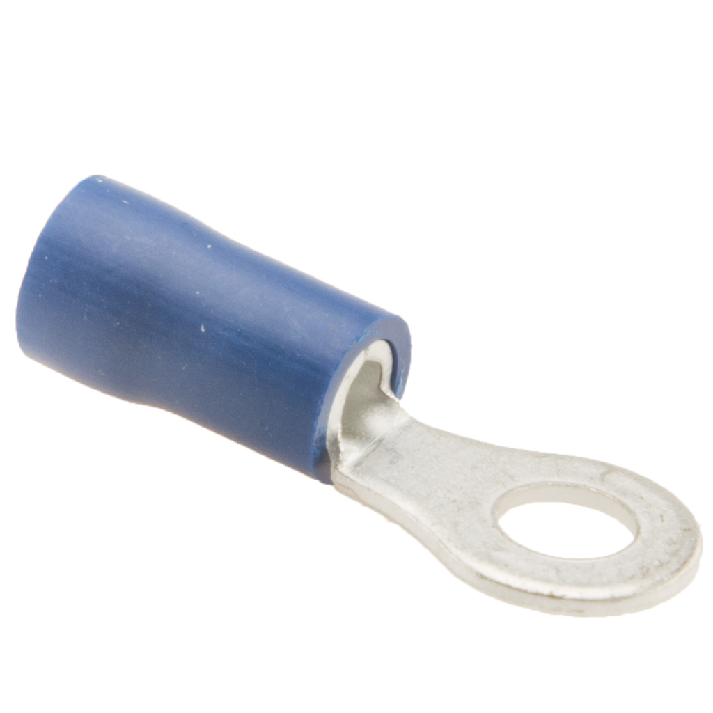 BBAtechniek - Kabelschoen ring M4 Ø4.3mm blauw (100x)