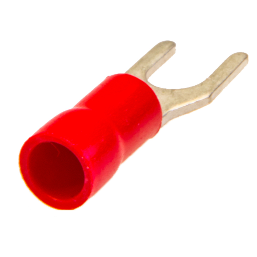 BBAtechniek - Kabelschoen vork Ø4.3mm rood (100x)