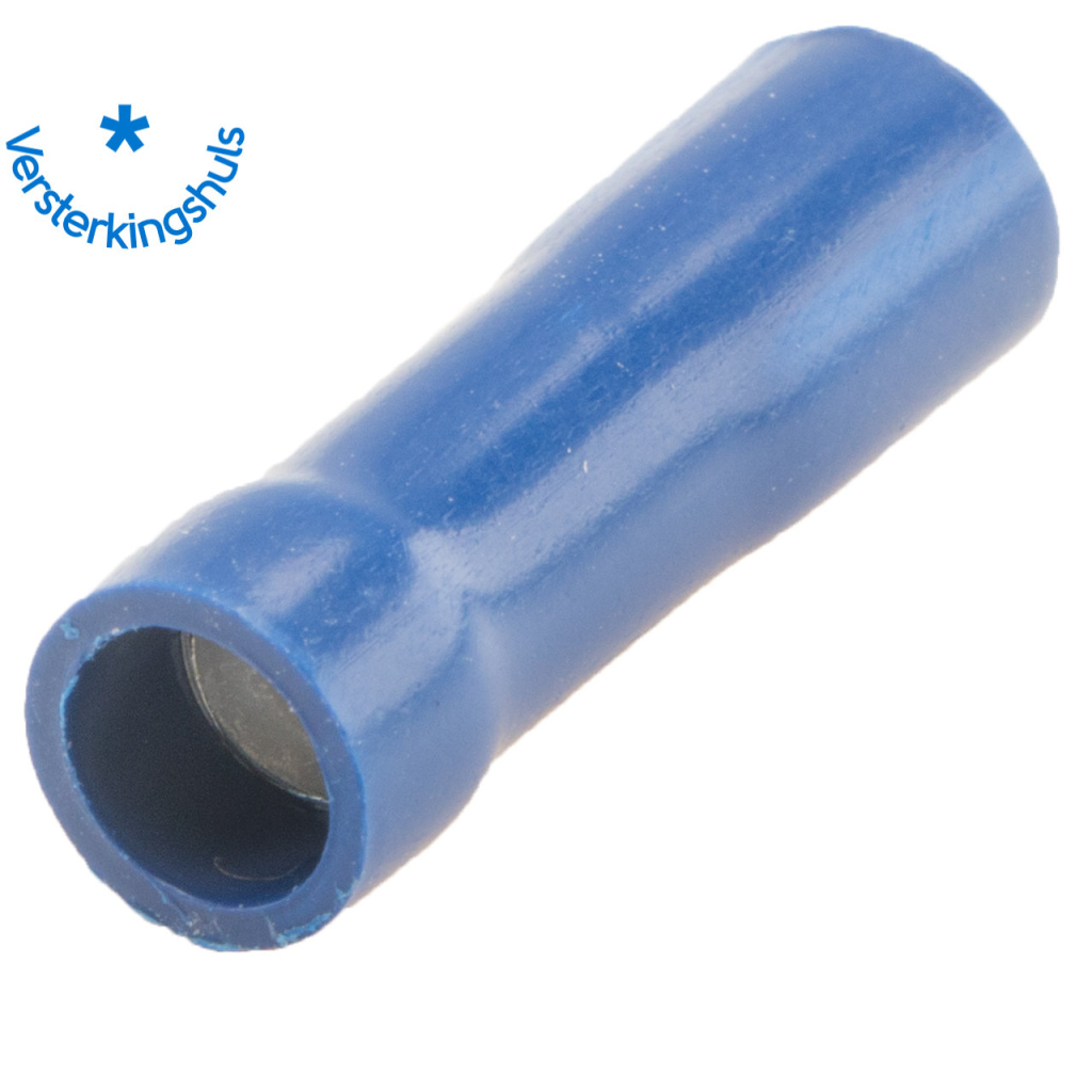 BBAtechniek - Vlakstekerhuls 2.8x0.5mm* blauw (100x)
