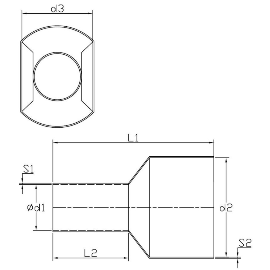 BBAtechniek - Adereindhuls 2-voudig 2x0.75mm² grijs (100x)