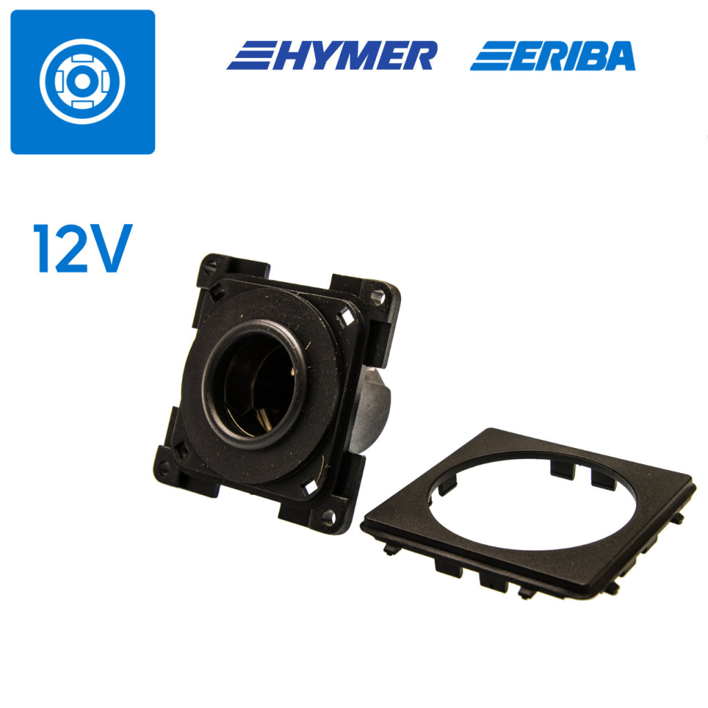 BBAtechniek - 12V 120W contactdoos zwart S20.000 (1x)