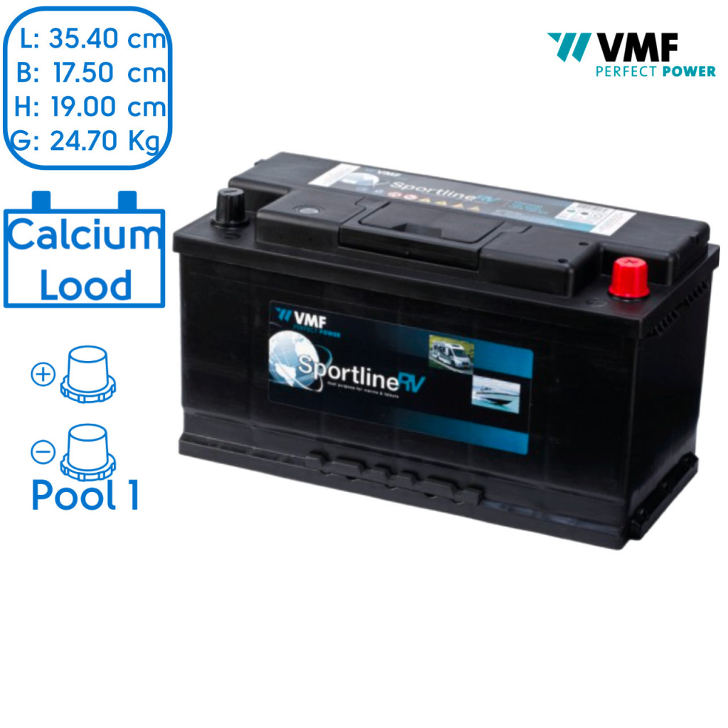 BBAtechniek - 12V 95Ah VMF Sportline semi-tractie accu (1x)