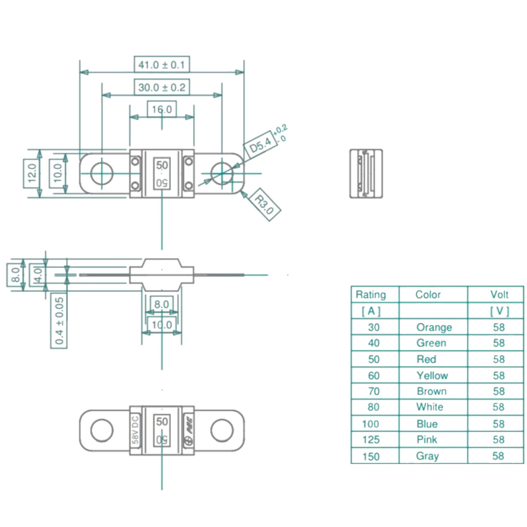 BBAtechniek - Powerzekering midi 40A groen (5x)