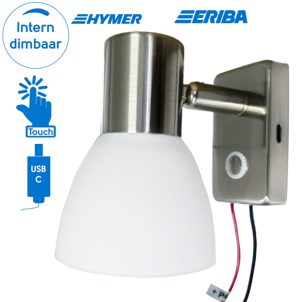 BBAtechniek - Faretto PowerLED 12V 3W geborsteld alu USB-C (1x)