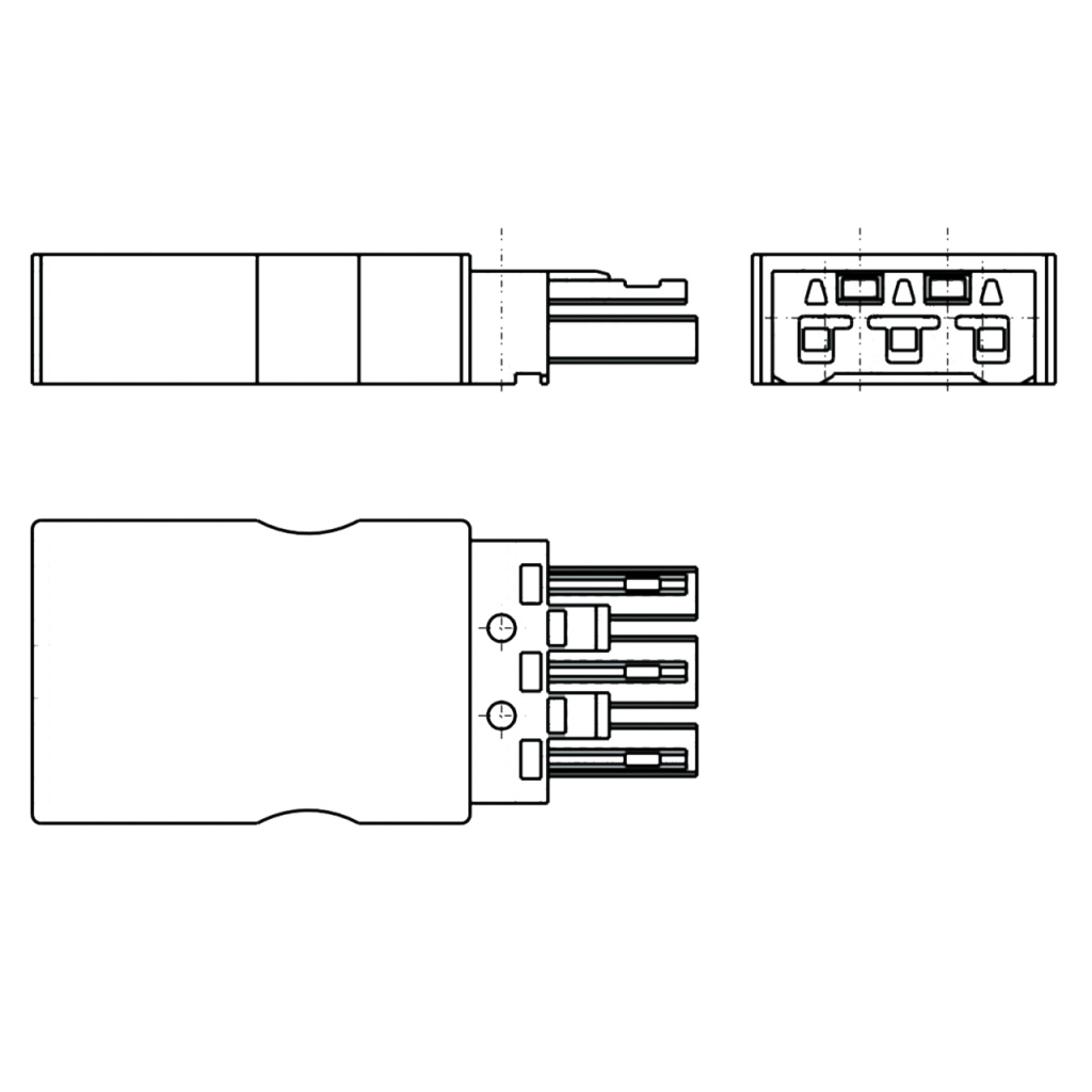 BBAtechniek - Wago Winsta Midi connector female wit (1x)