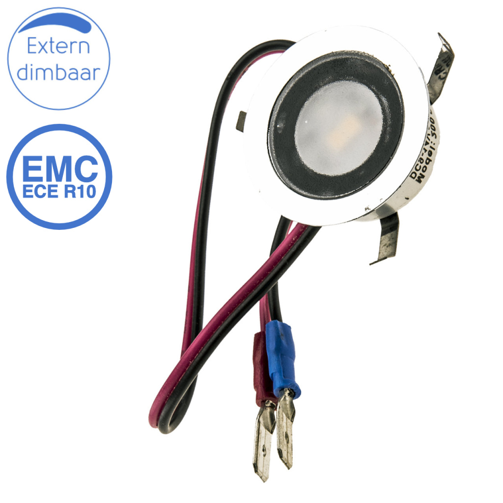BBAtechniek - Piatto LED inbouwspot Ø30mm 12V 0.4W (1x)
