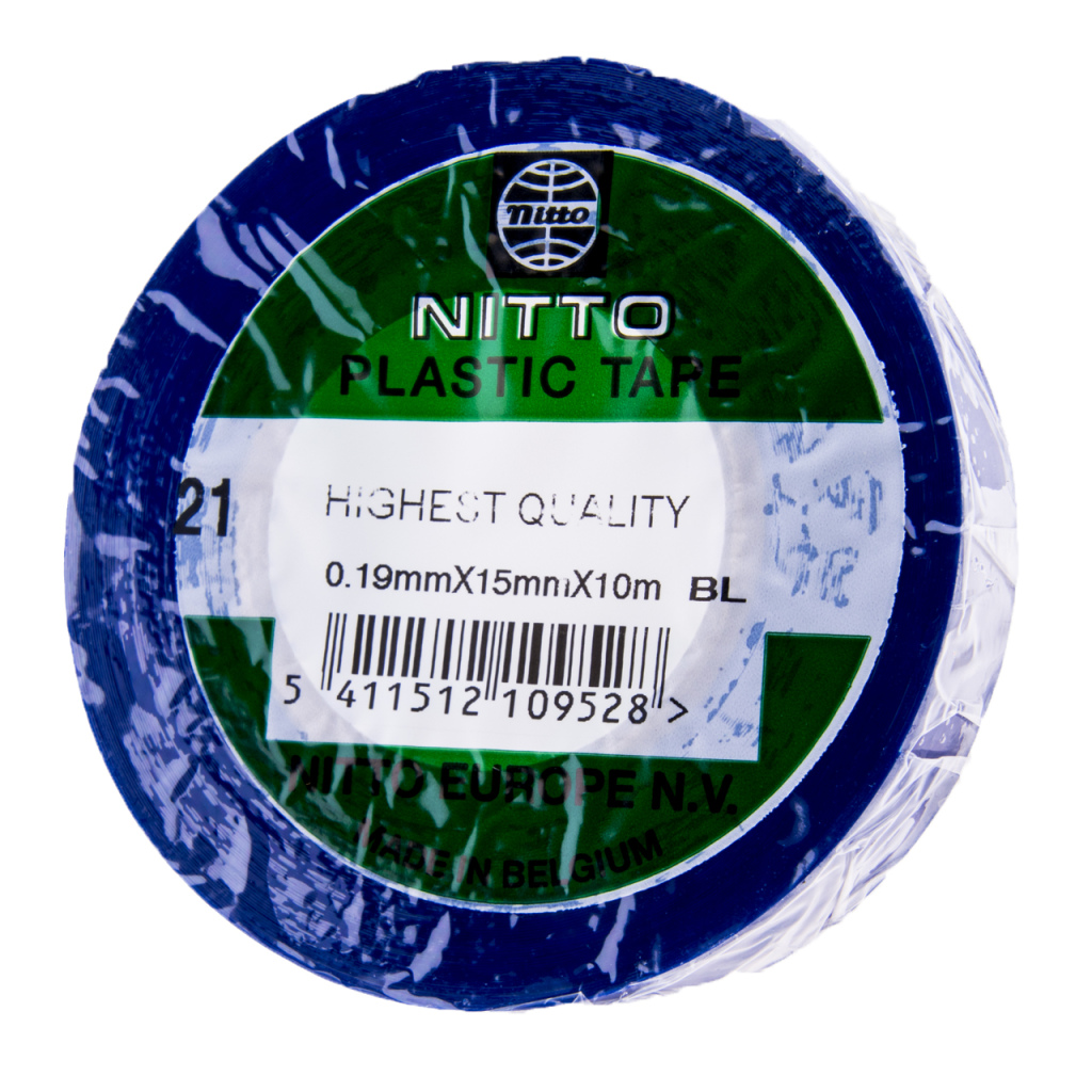 BBAtechniek - Isolatietape PVC klevend 15mmx10m blauw (10x)