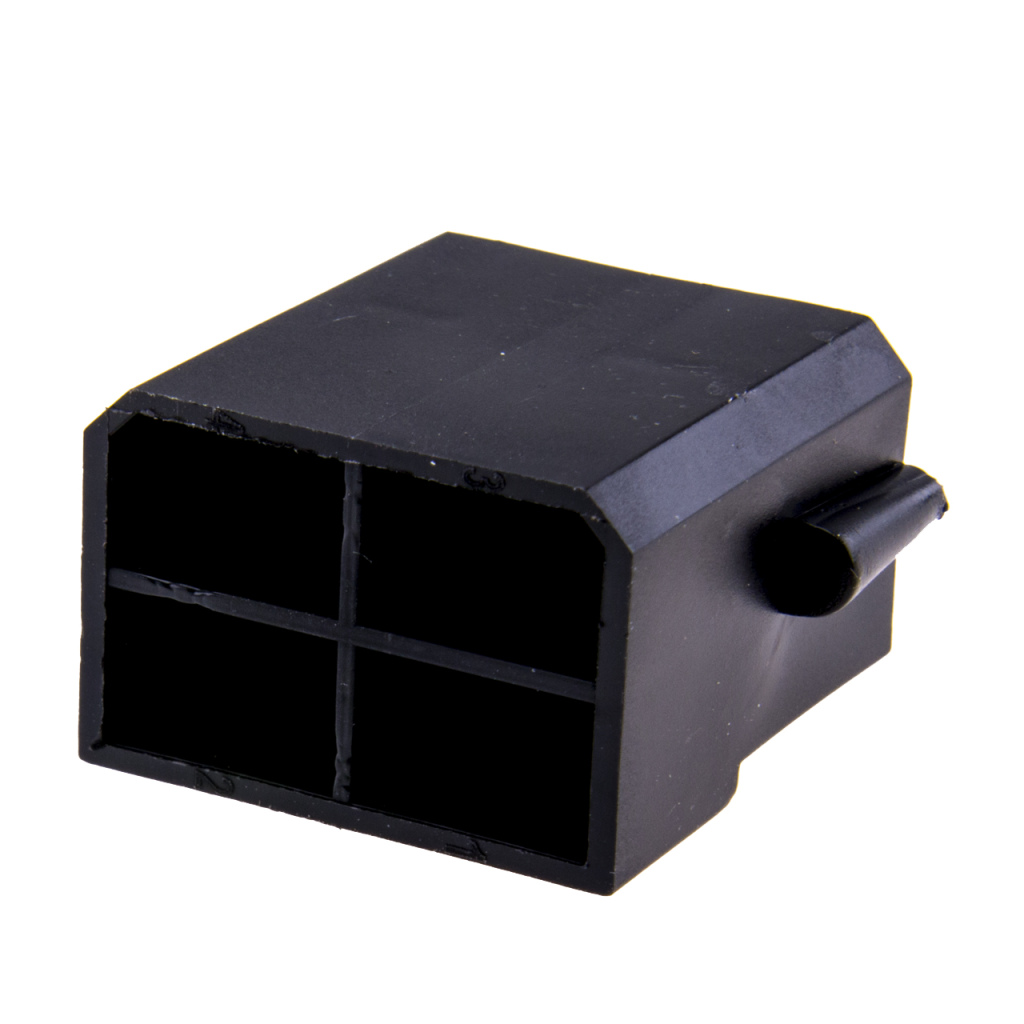 BBAtechniek - Male connectorbehuizing 4-polig zwart (10x)