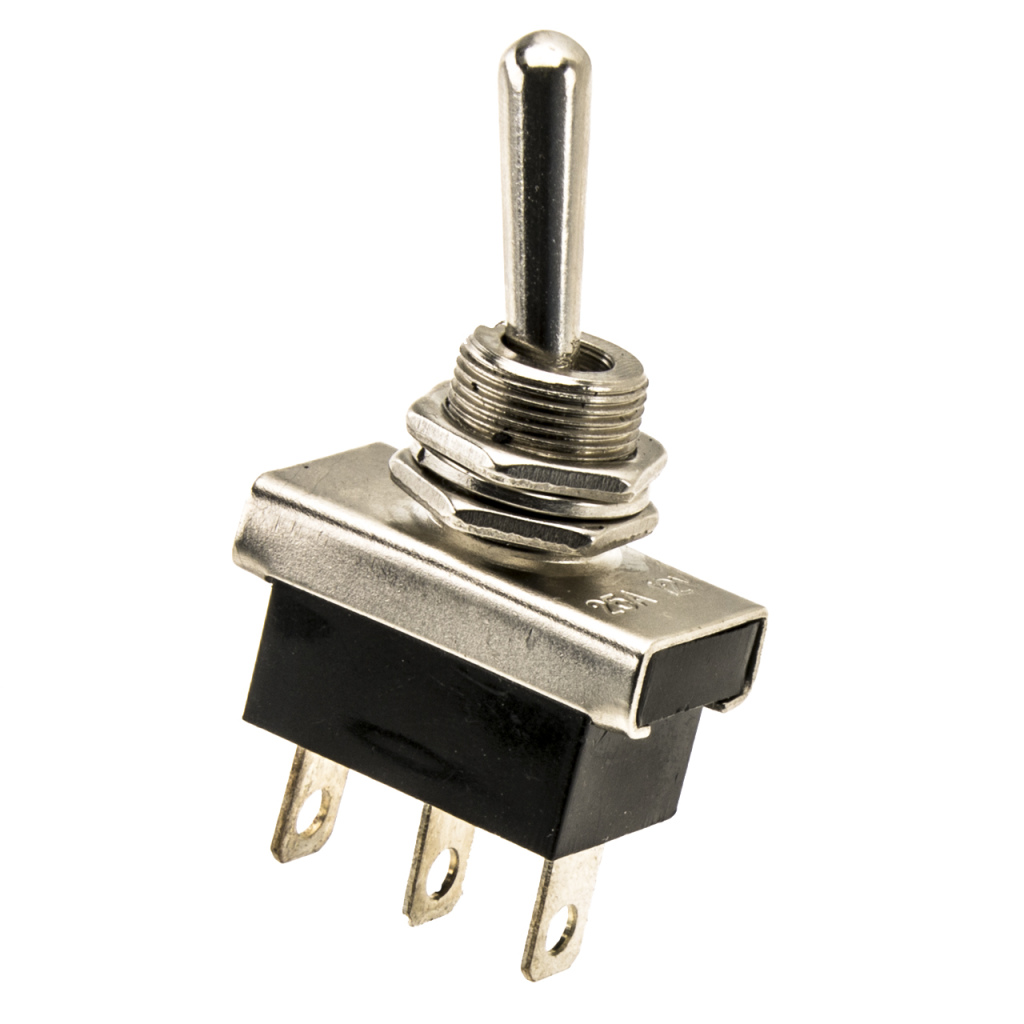 BBAtechniek - Schakelaar On/On 12V 25A 3-polig metaal (10x)