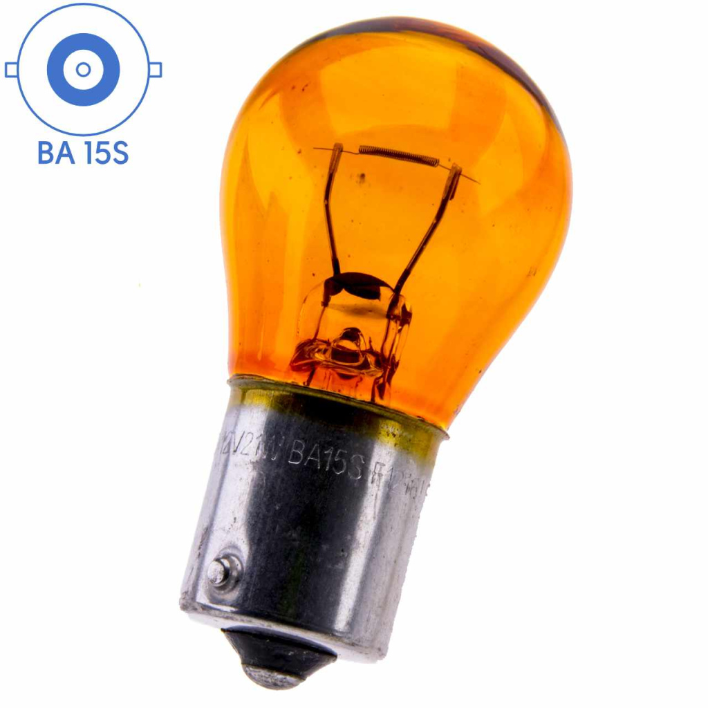 BBAtechniek - BA15S 12V 21W BS382Y lamp oranje (10x)