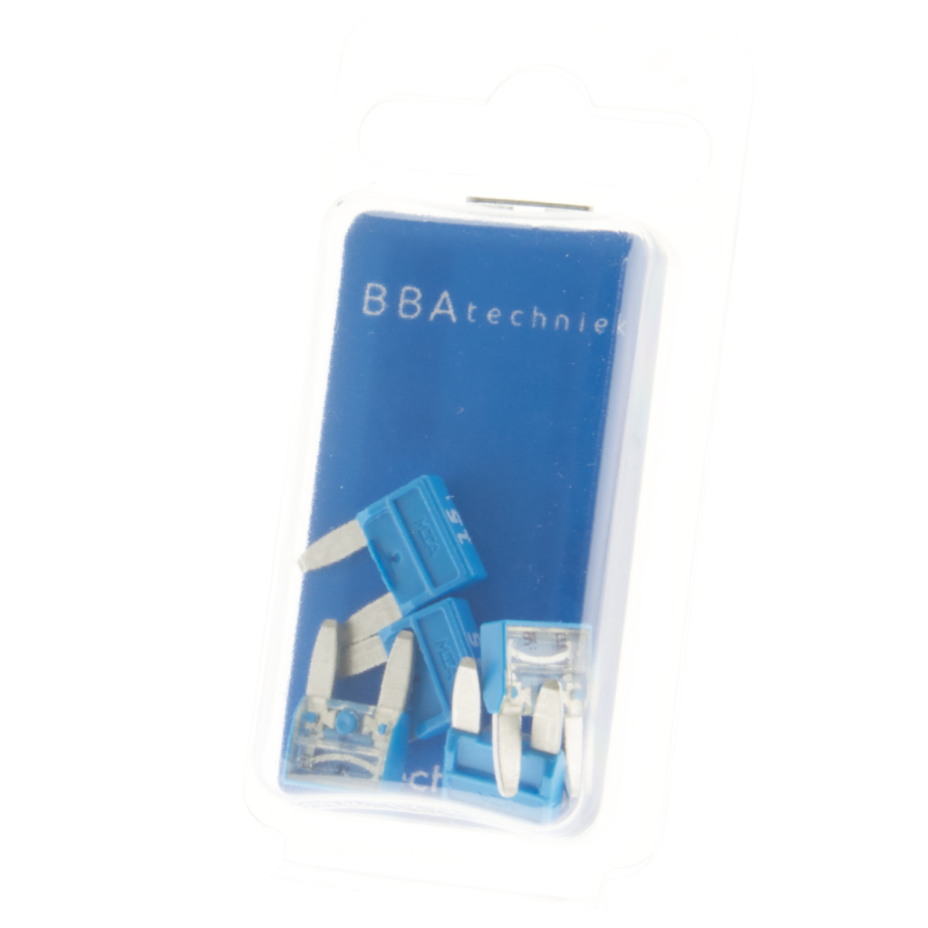 BBAtechniek - Mini steekzekering 15A blauw (5x)