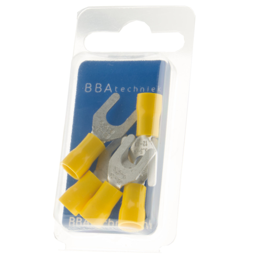 BBAtechniek - Kabelschoen vork Ø6.4mm geel (5x)