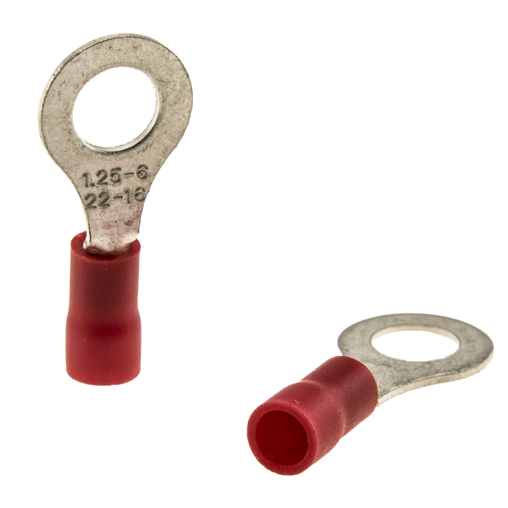 BBAtechniek - Kabelschoen ring M6 Ø6.4mm rood (10x)