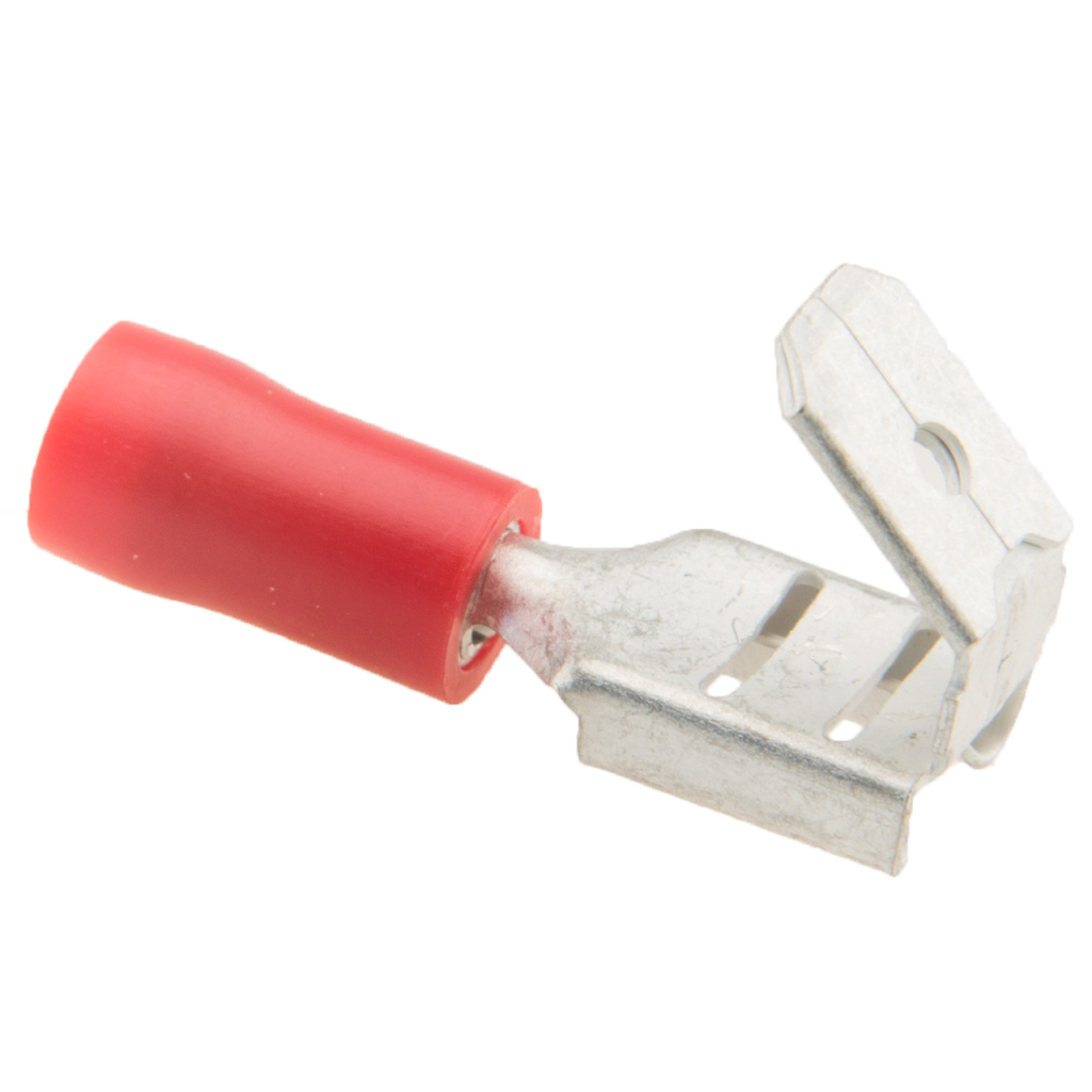 BBAtechniek - Vlakstekerhuls 6.3x0.8mm rood (10x)