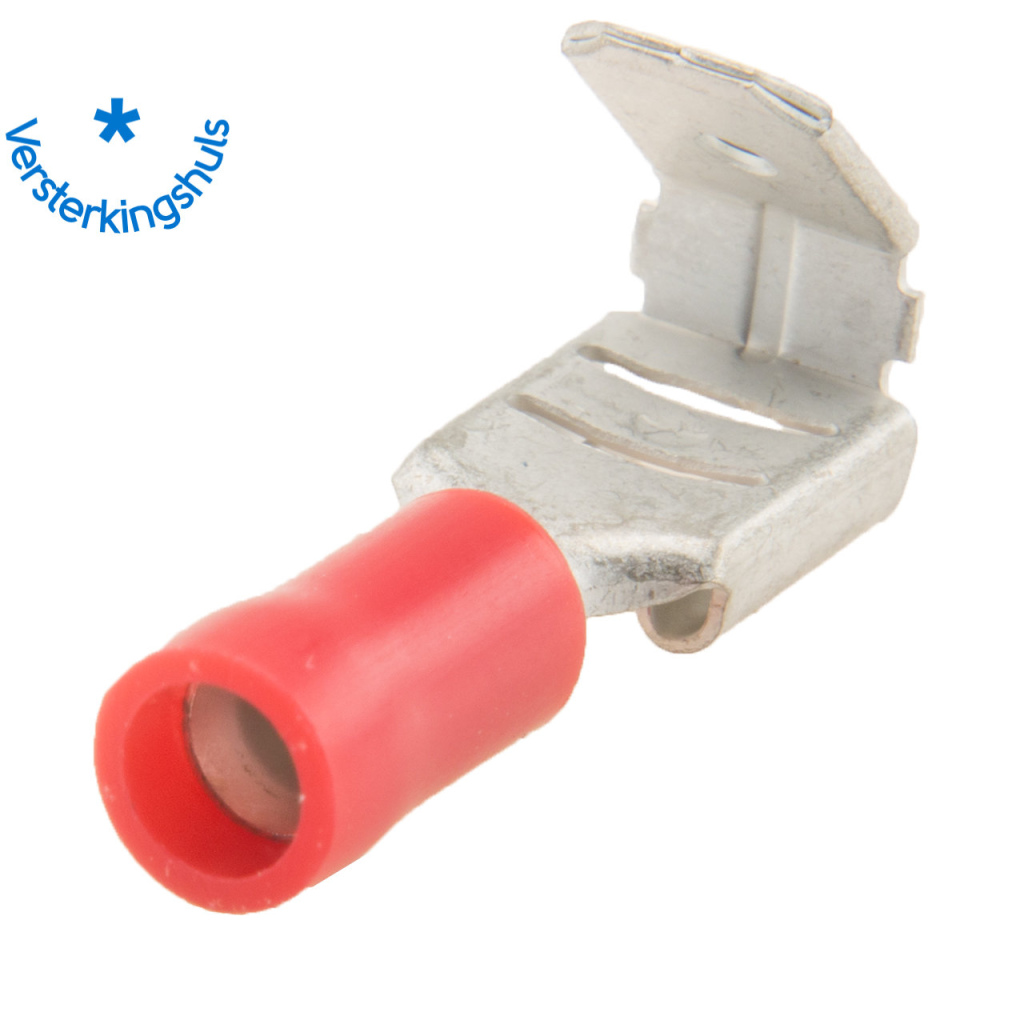 BBAtechniek - Vlakstekerhuls 6.3x0.8mm rood (10x)