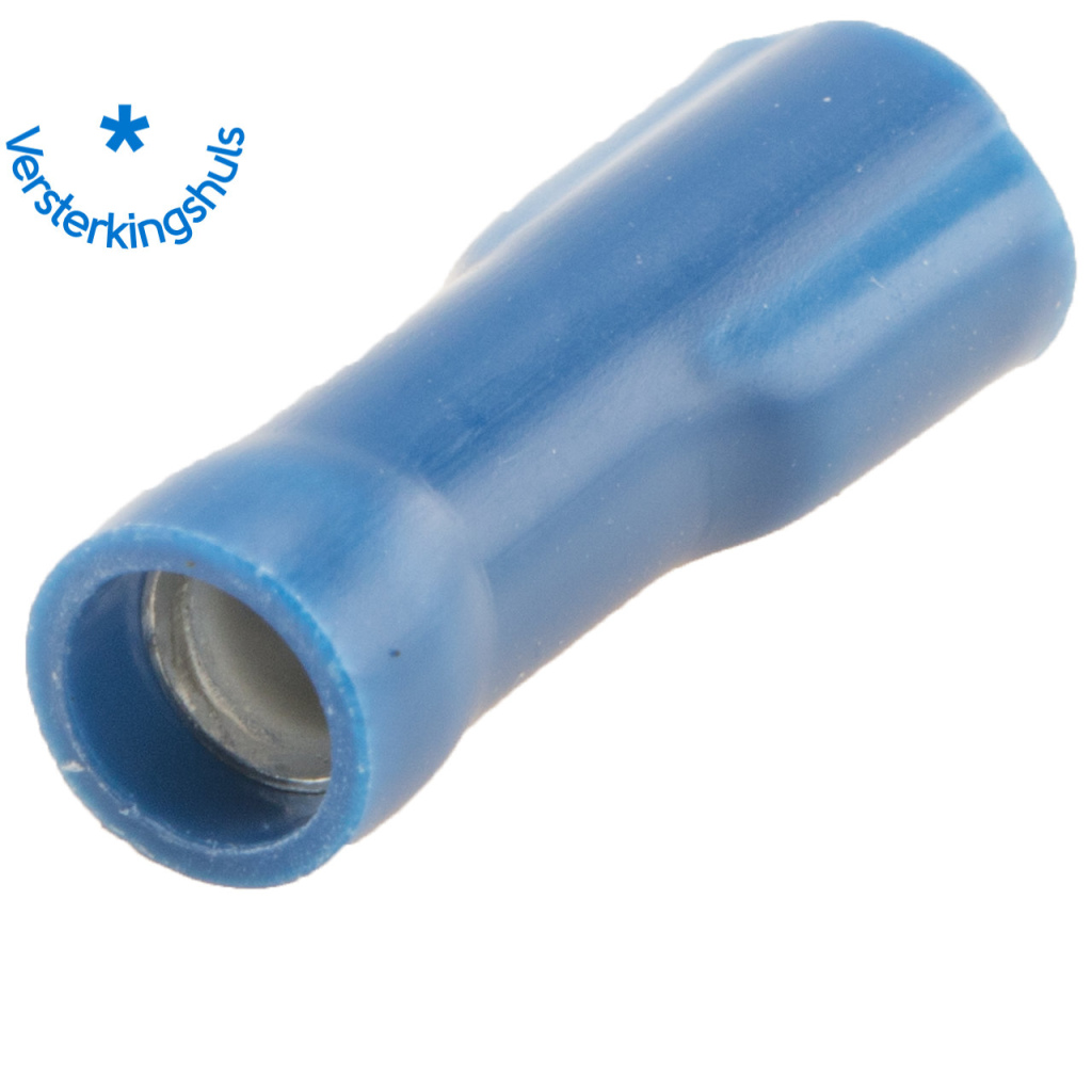 BBAtechniek - Vlakstekerhuls 4.8x0.5mm* blauw (10x)