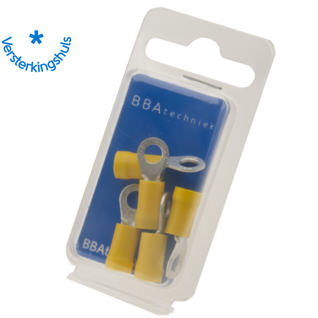BBAtechniek - Kabelschoen ring M5 Ø5.3mm* geel (5x)