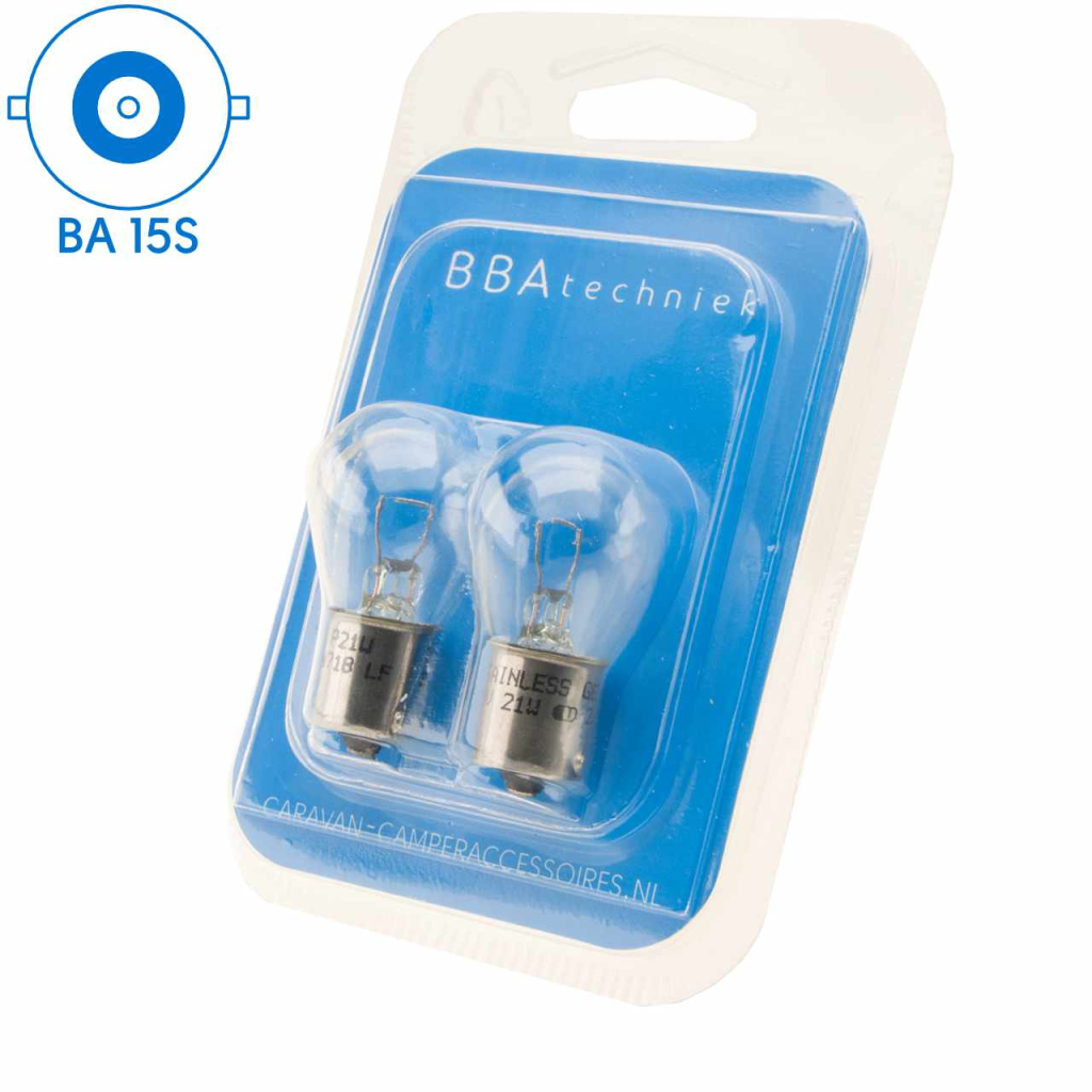 BBAtechniek - BA15S 12V 21W BS382 lamp (2x)