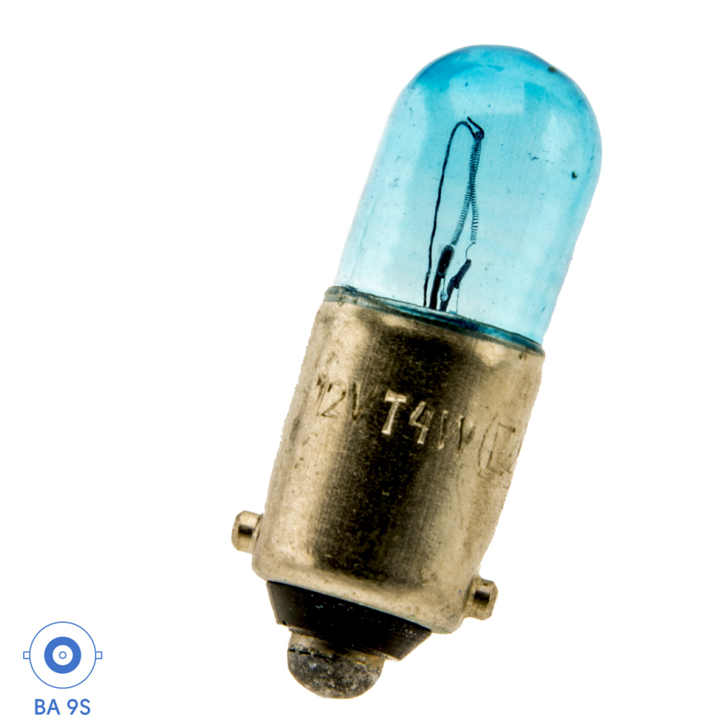 BBAtechniek - BA9S 12V 4W BS233CO lamp blauw (2x)