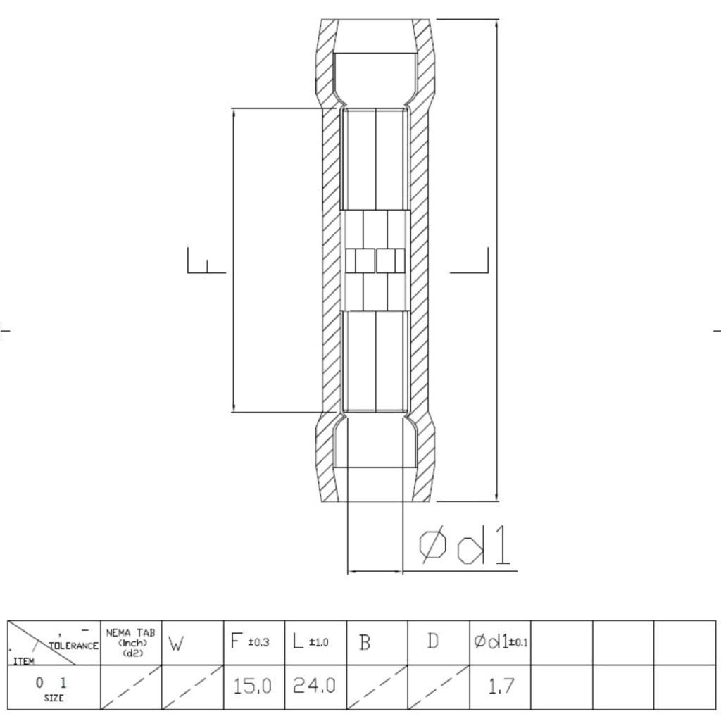 BBAtechniek - Doorverbinder Ø1.7mm* rood (100x)