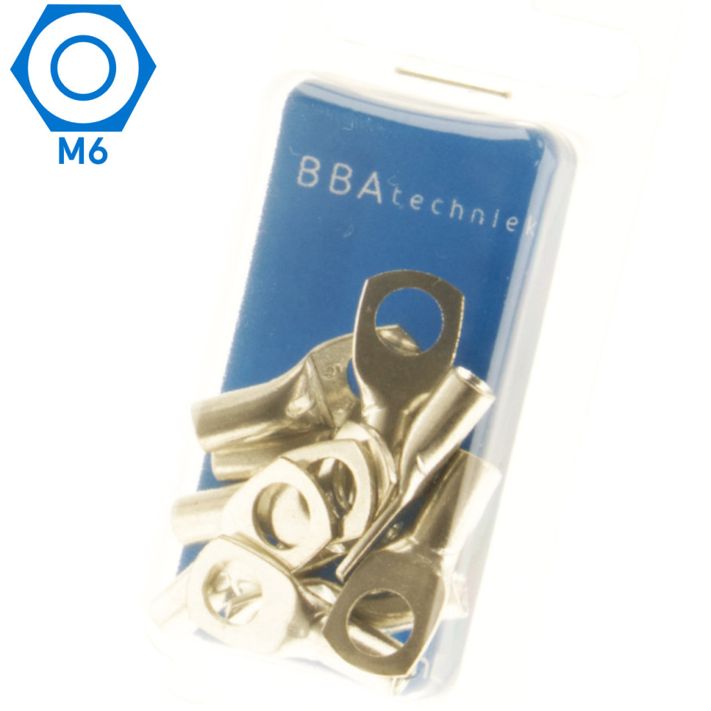 BBAtechniek - 6mm² M6 gesloten kabeloog (5x)