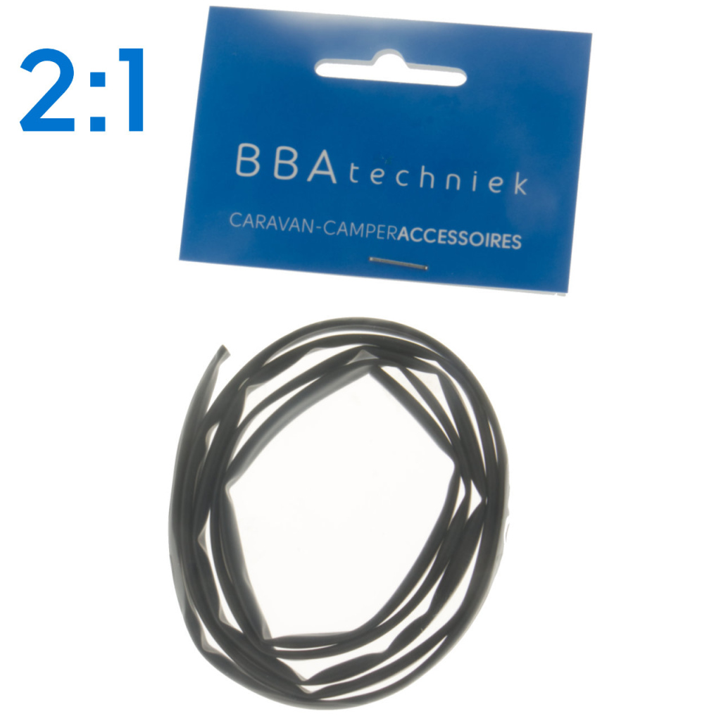 BBAtechniek - Krimpkous 4.8-2.4mm zwart 2:1 (1m)