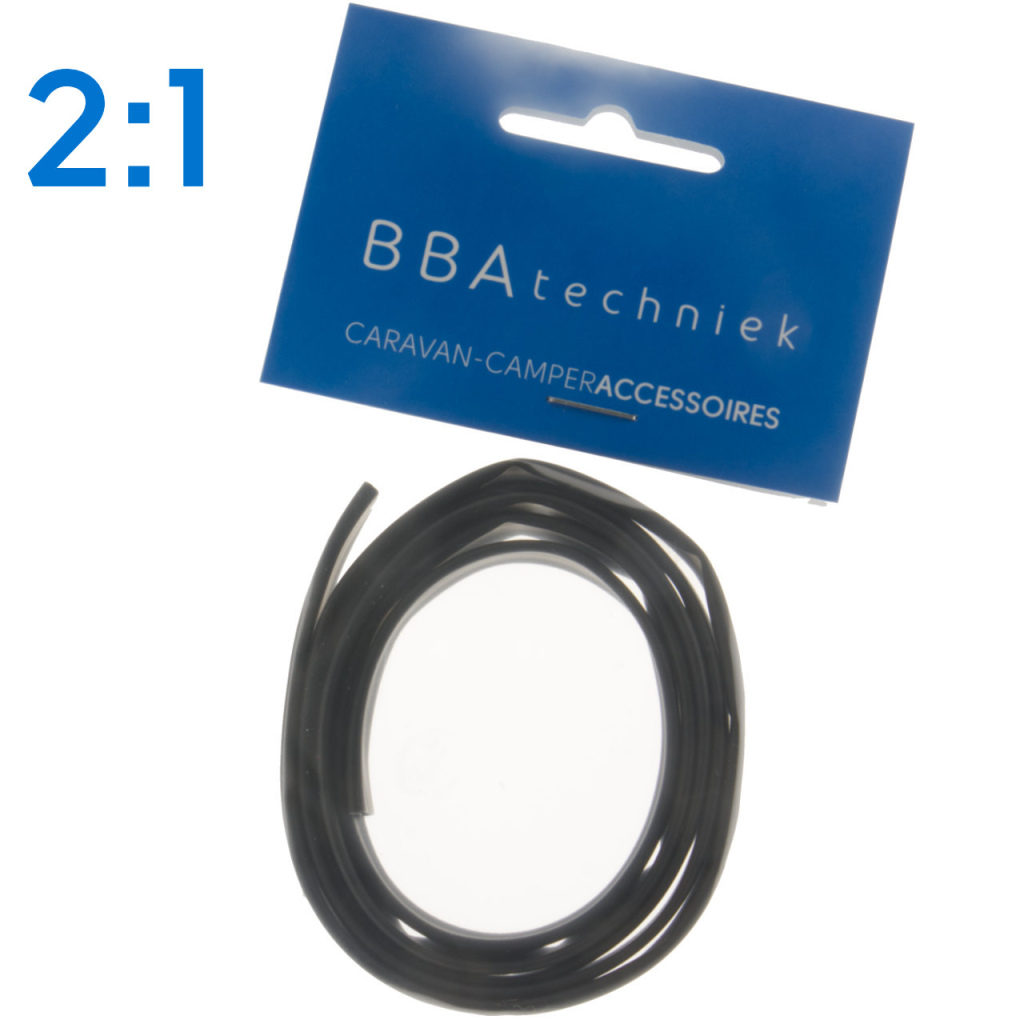 BBAtechniek - Krimpkous 9.5-4.8mm zwart 2:1 (1m)