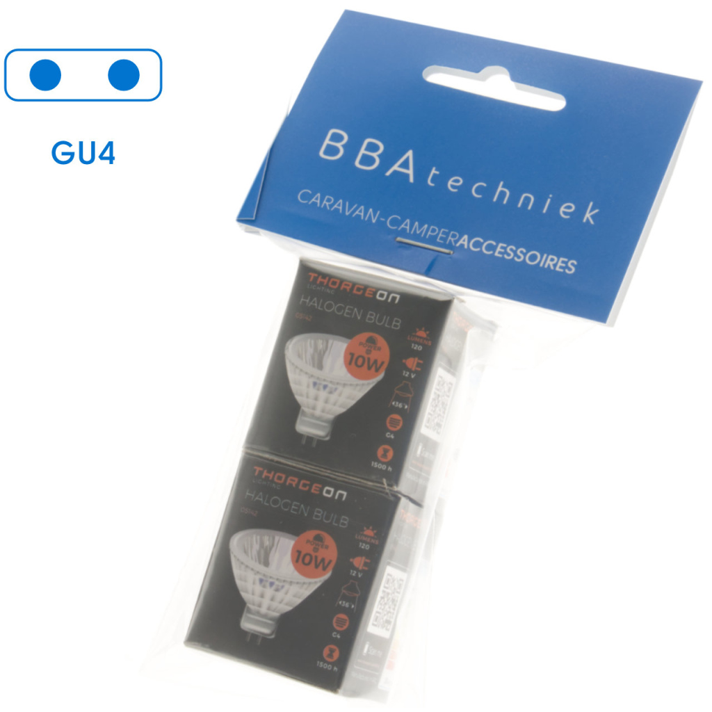 BBAtechniek - Halogeen reflector MR11C 12V 10W GU4 voorlens (2x)