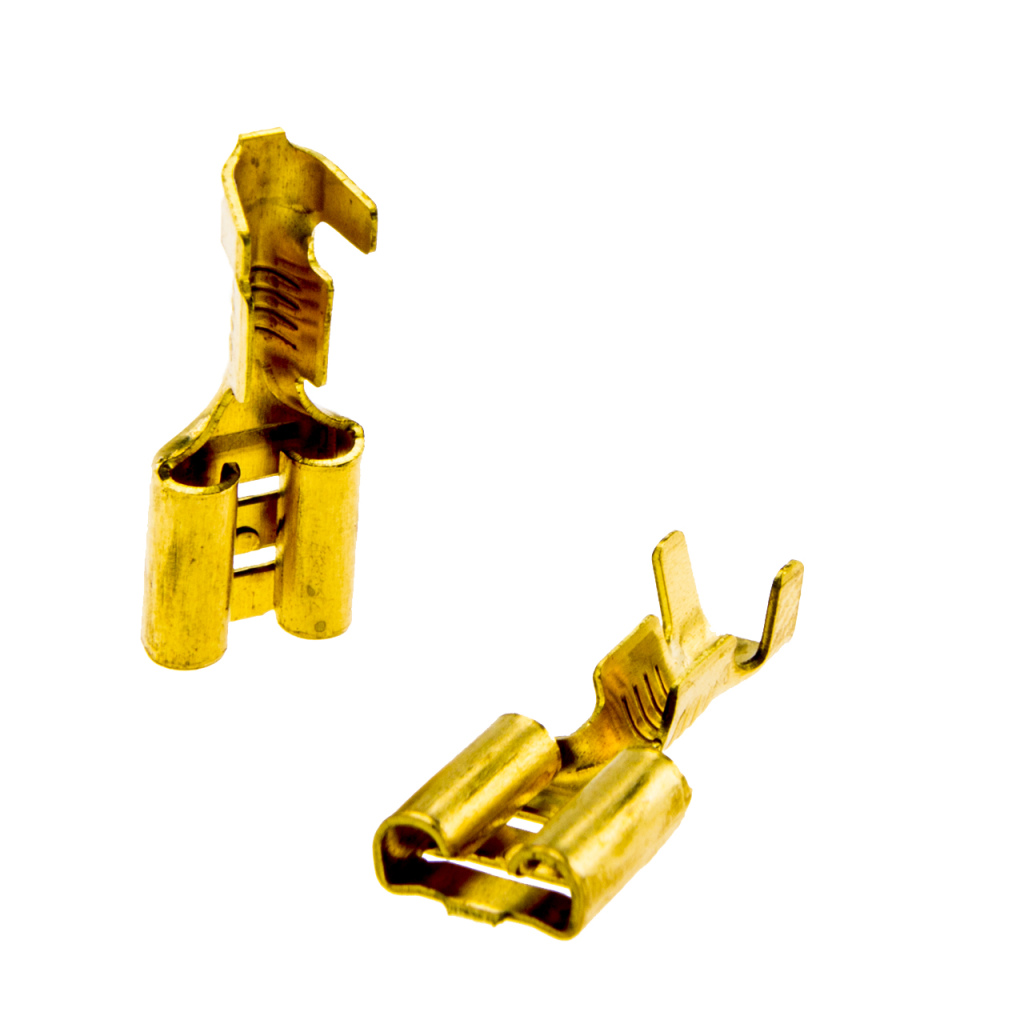 BBAtechniek - Vlakstekerhuls messing 6.3 0.5 -1.5mm² (100x)