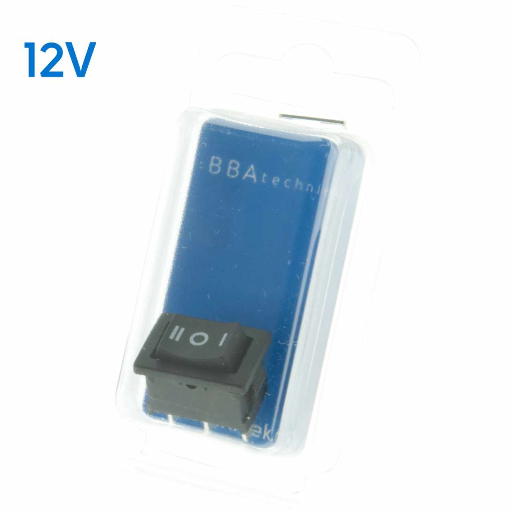 BBAtechniek - 12V 16A 3-polig On-Off-On schakelaar mini (1x)