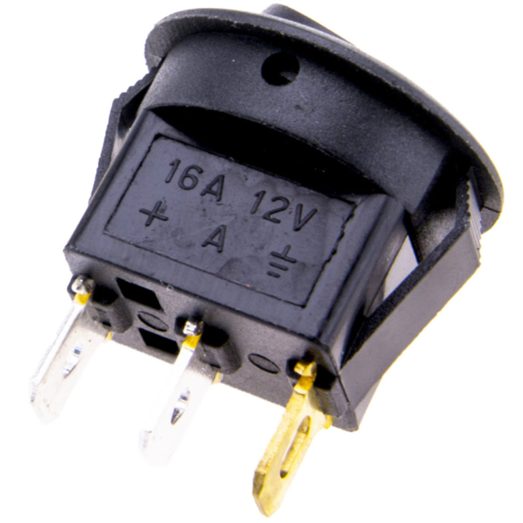 BBAtechniek - 12V 20A 3-polig On-Off schakelaar rode LED(1x)