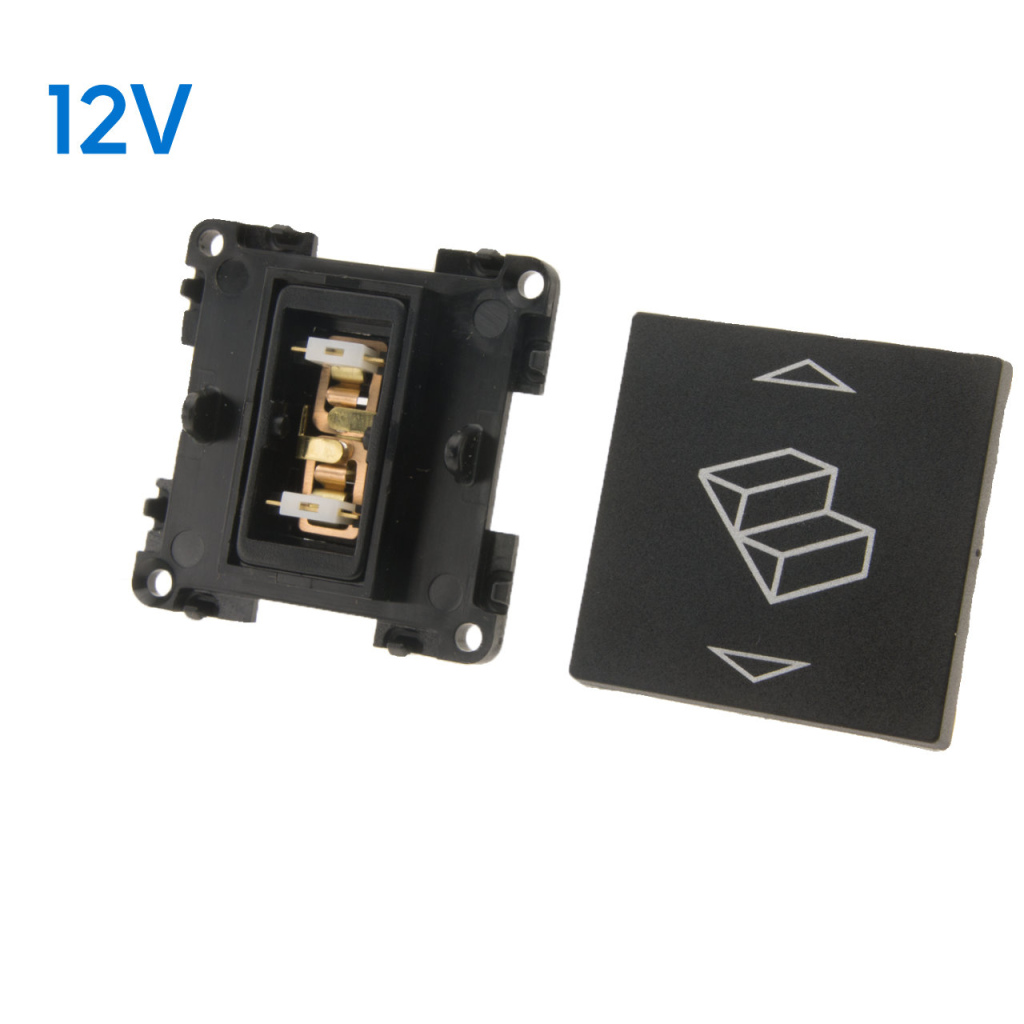BBAtechniek - Trapschakelaar zwart 12V S20.000 (1x)