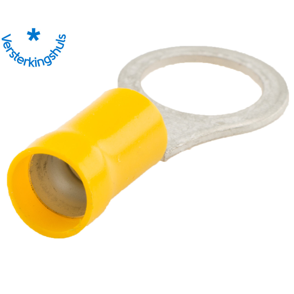 BBAtechniek - Kabelschoen ring M10 Ø10.5mm* geel (50x)