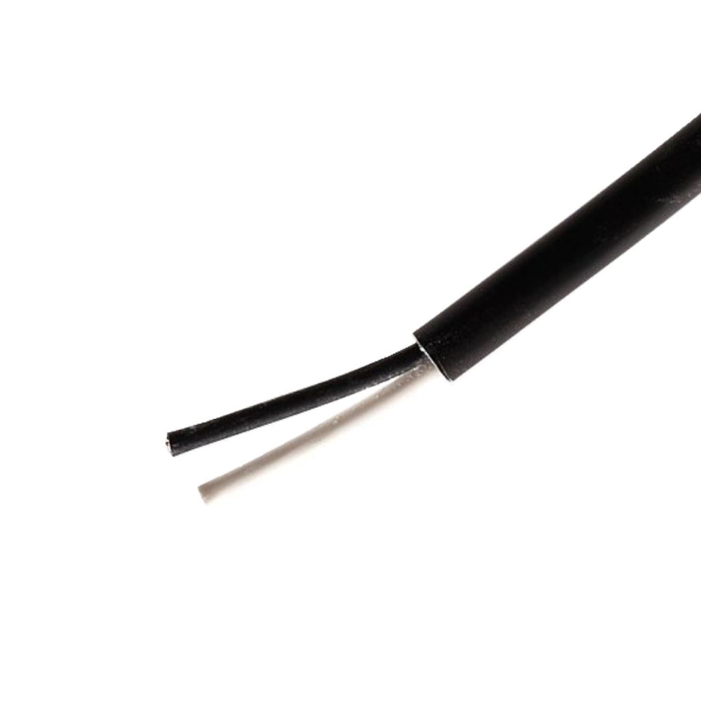 BBAtechniek - Kabel 2-aderig 2x1.5mm2 zwart- zwart/wit (50m)