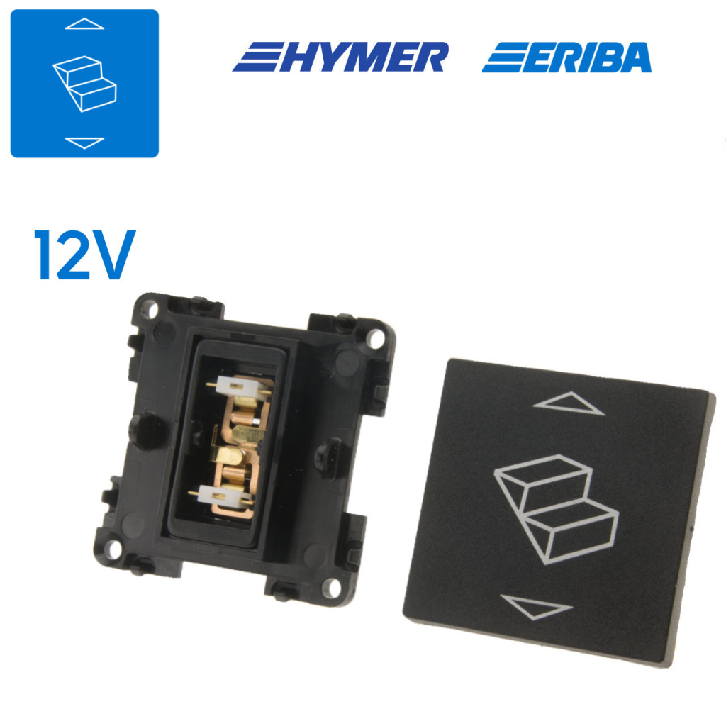 BBAtechniek - Trapschakelaar zwart 12V S20.000 (1x)