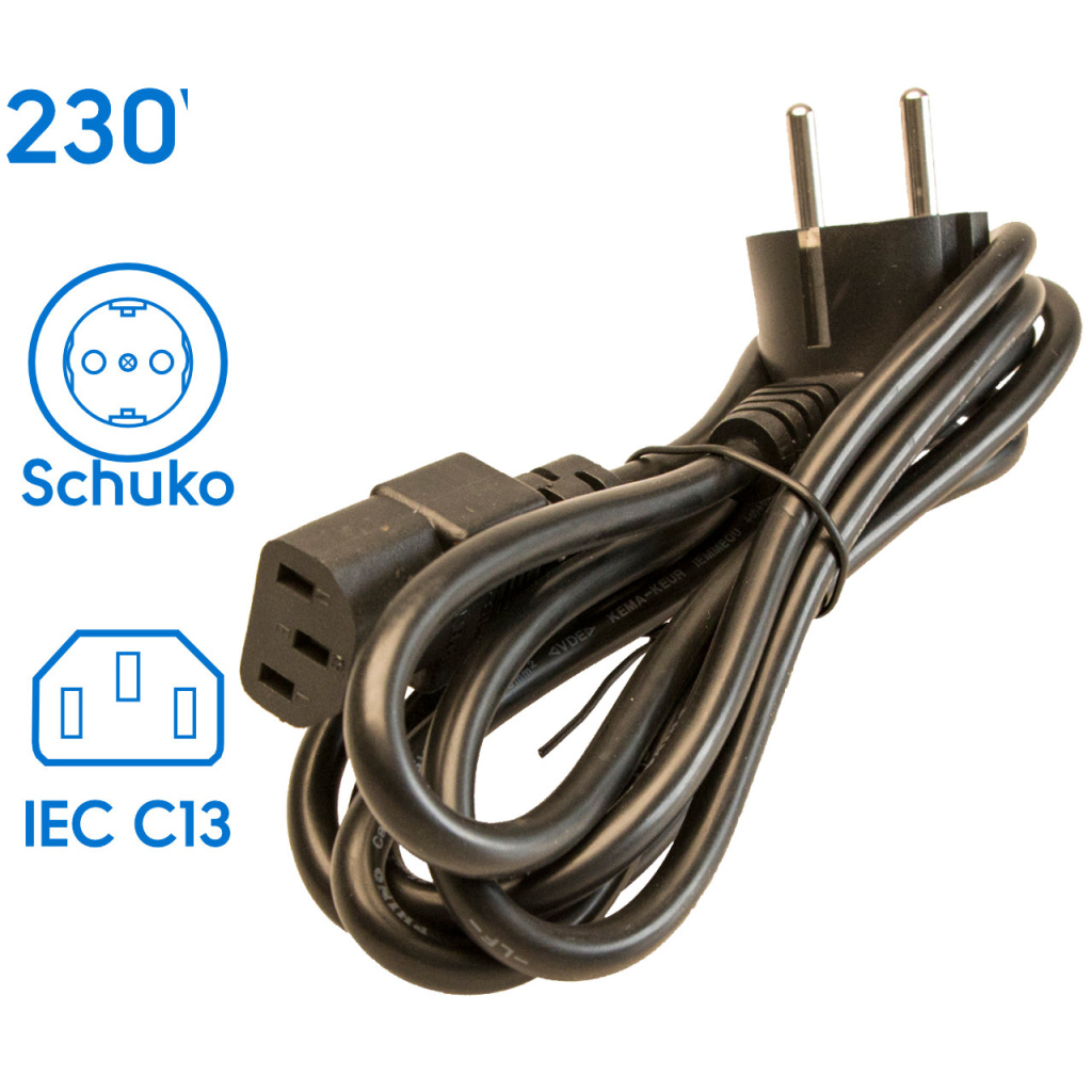 BBAtechniek - Europlug 250V 10A netsnoer (2m)