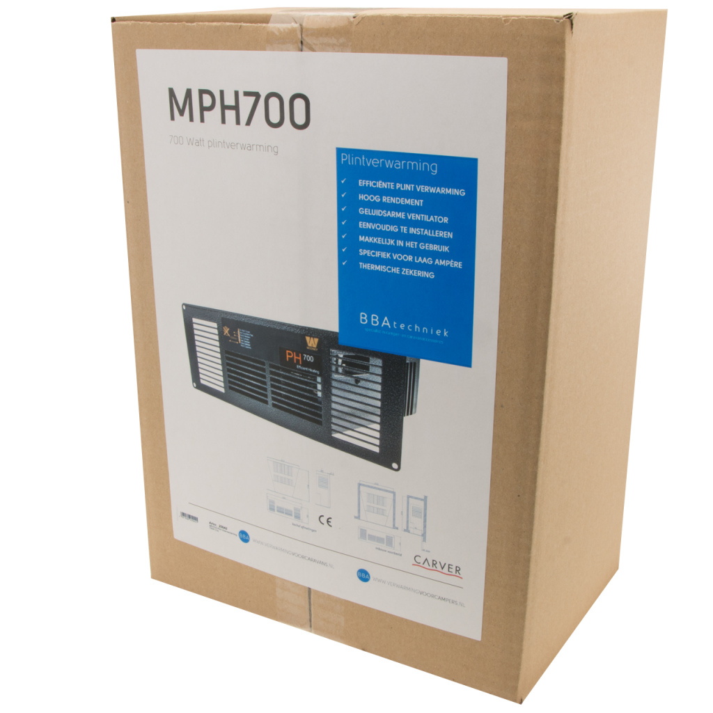BBAtechniek - MPH700 plint vloerverwarming 230V 700W (1x)