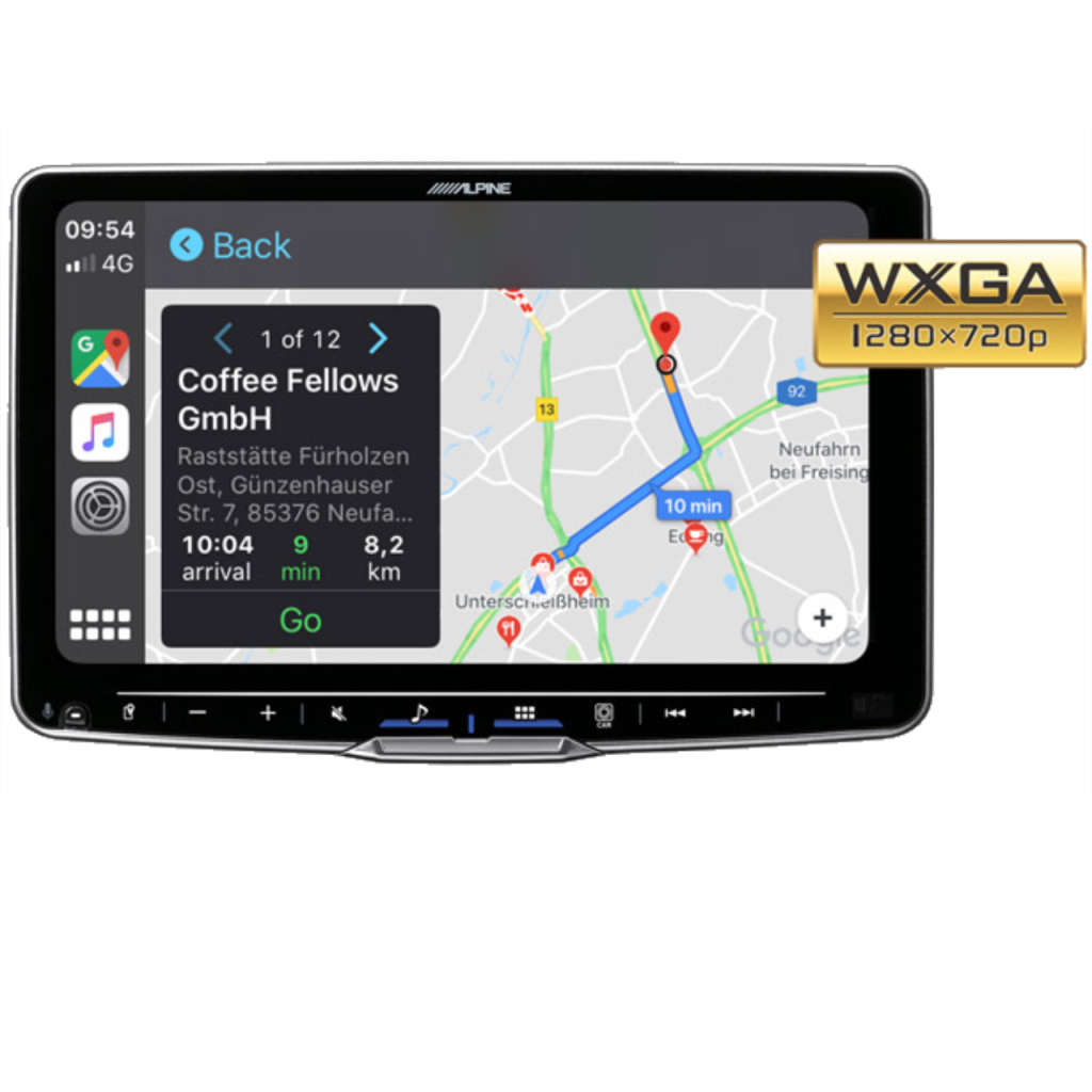 BBAtechniek - 9” iLX-F905D Alpine navigatie kantelbaar 1DIN (1x)