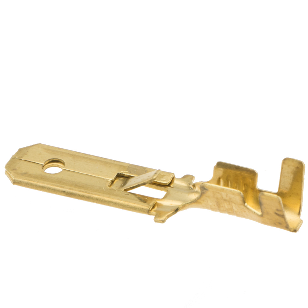 BBAtechniek - Vlaksteker messing 6.3, 1.5-2.5mm² (100x)