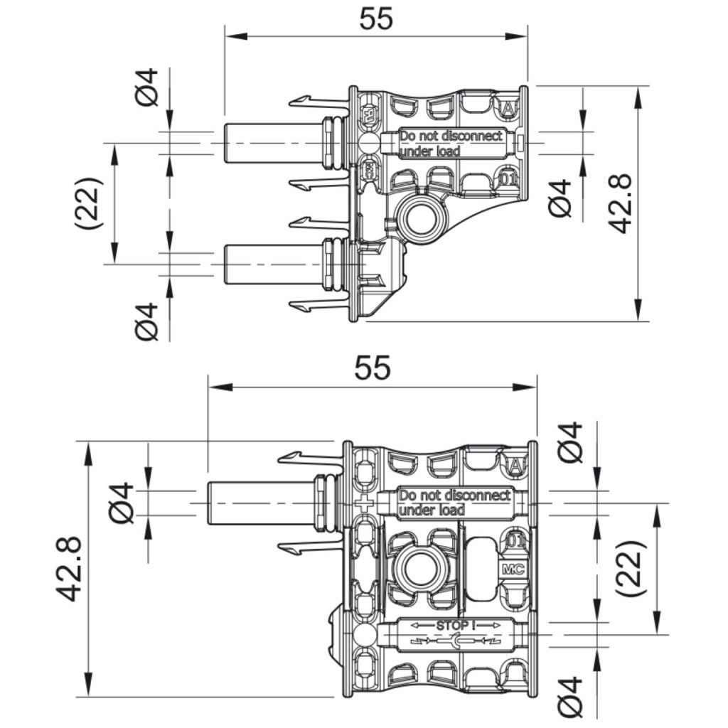 BBAtechniek - Staubli Male-Male-Female + 1x Female-Female (1x)