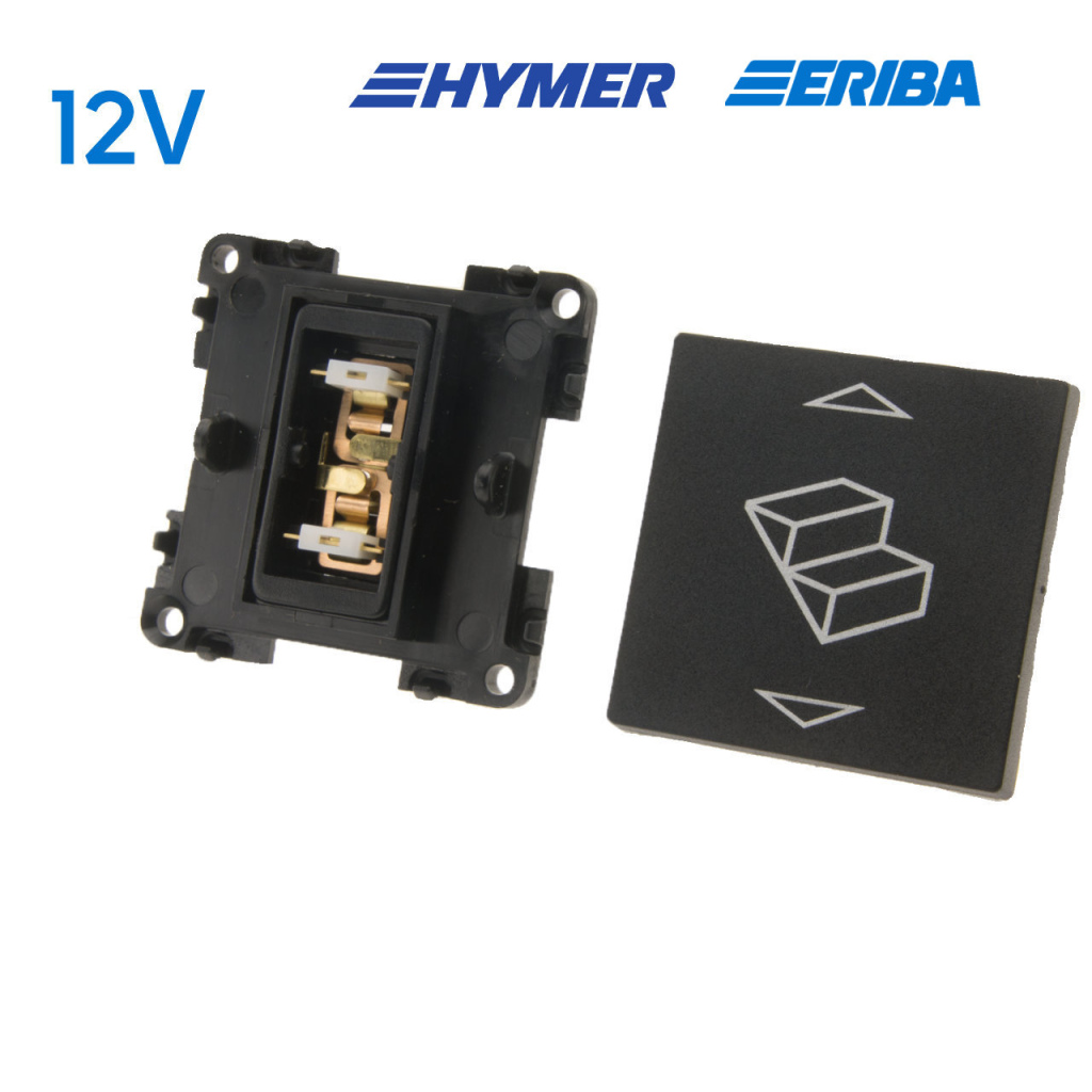 BBAtechniek - Trapschakelaar zwart 12V S20.000 (1x)