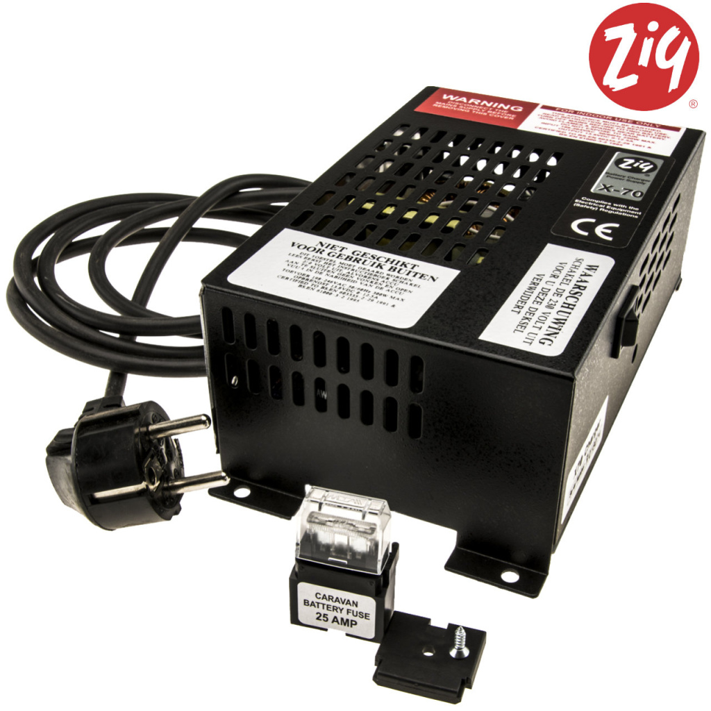 BBAtechniek - ZIG X70 12.5A automatische acculader/omvormer (1x)