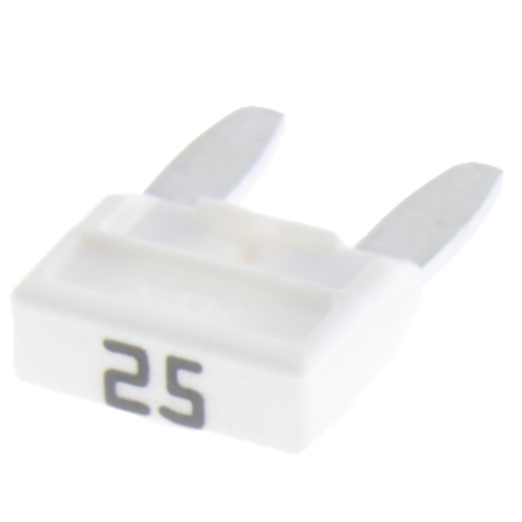 BBAtechniek - Mini steekzekering 25A wit (5x)