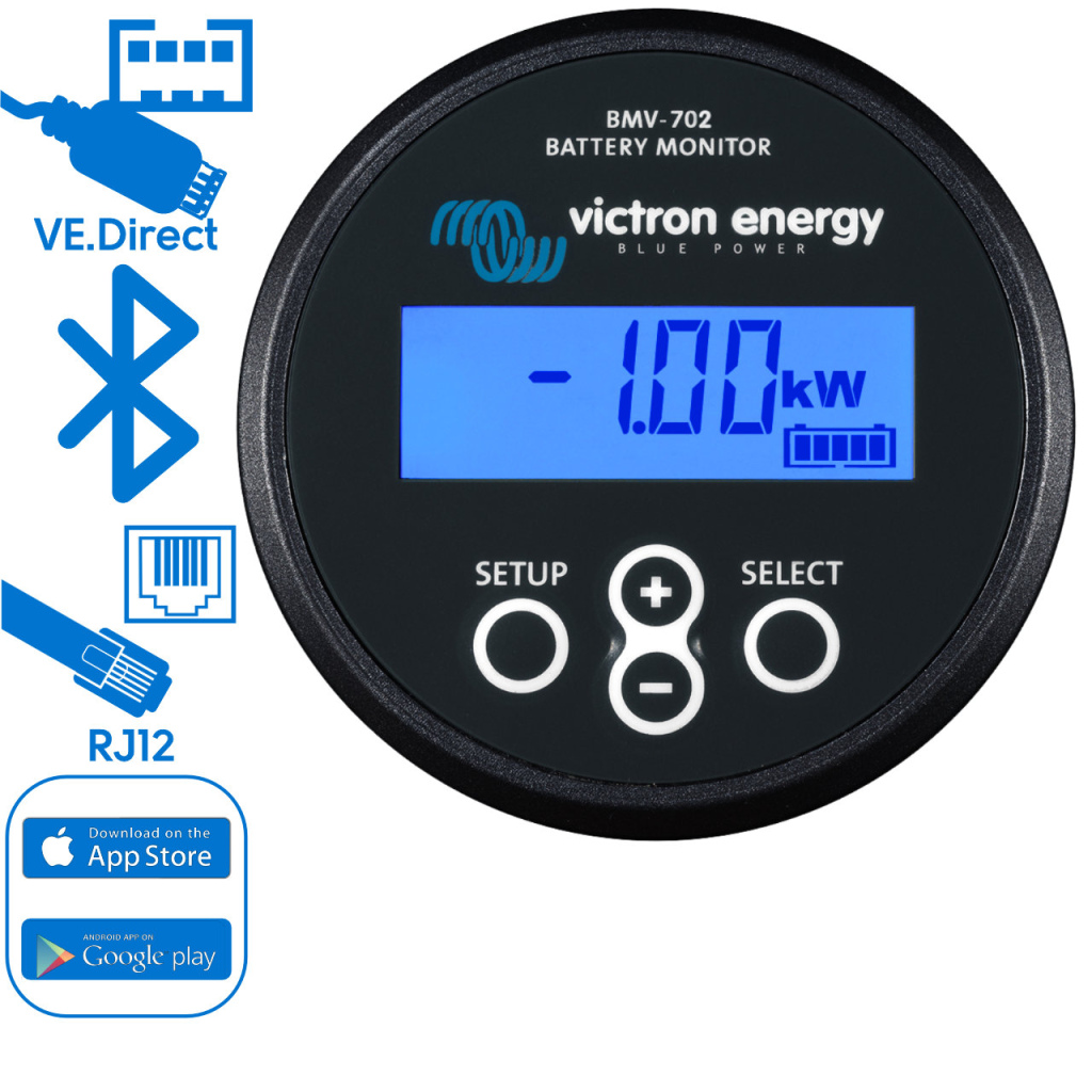 BBAtechniek - Victron BMV-702 accu monitor zwart (1X)