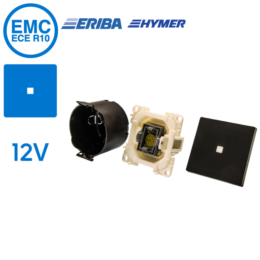 BBAtechniek - Controleschakelaar LED 12V lei-grijs S20.000 (1x)