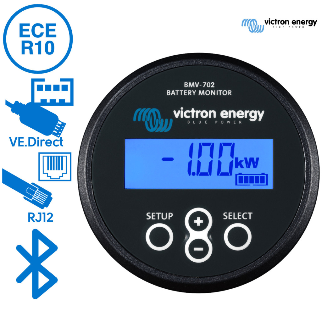 BBAtechniek - Victron BMV-702 accu monitor zwart (1X)