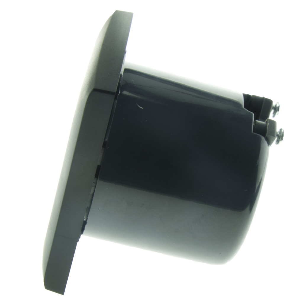 BBAtechniek - C-Line wandcontactdoos + Opal afdekraam zwart (1x)