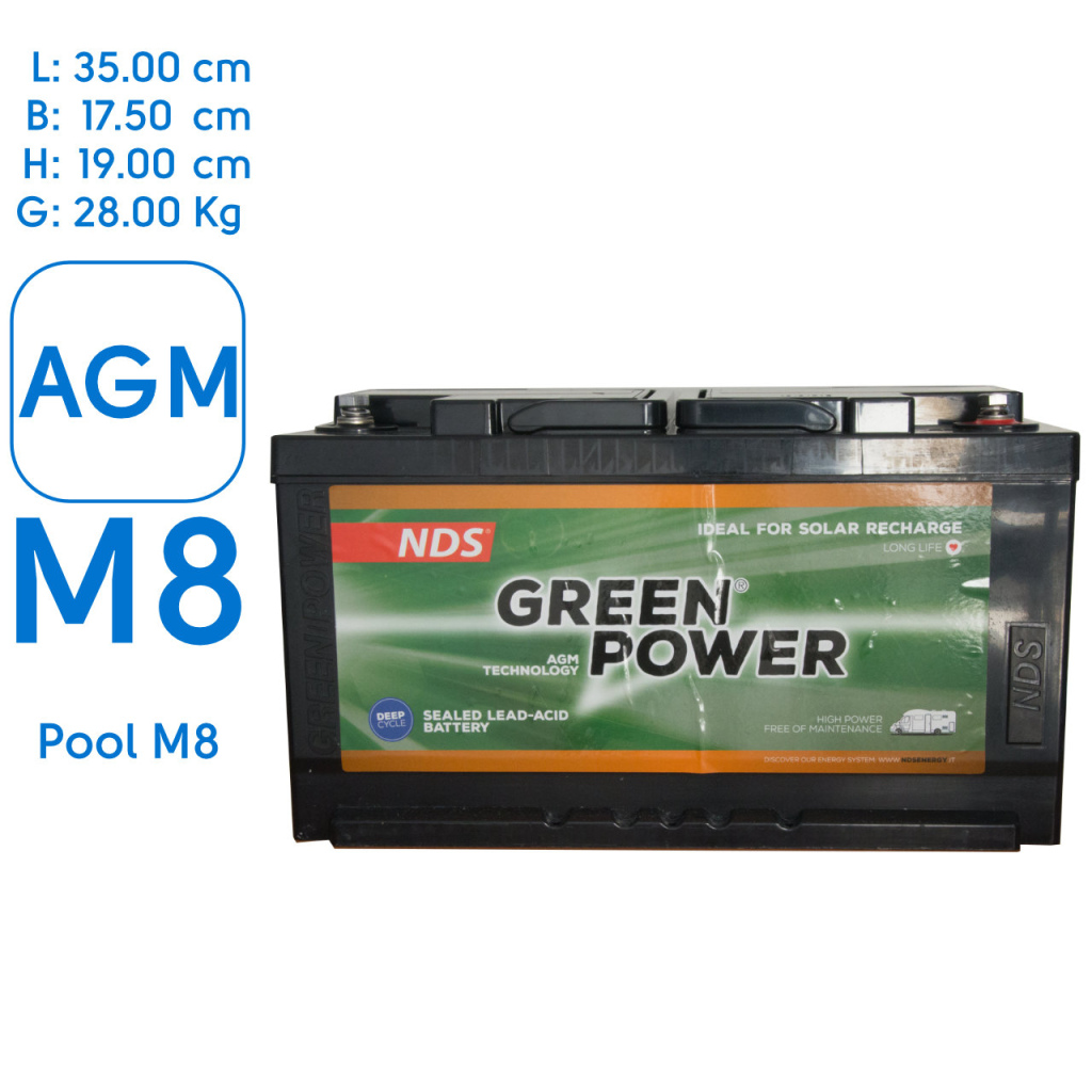 BBAtechniek - 12V 100Ah NDS GreenPower AGM accu Ducato (1x)
