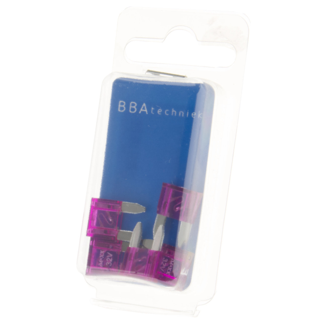 BBAtechniek - Mini steekzekering 3A paars (5x)