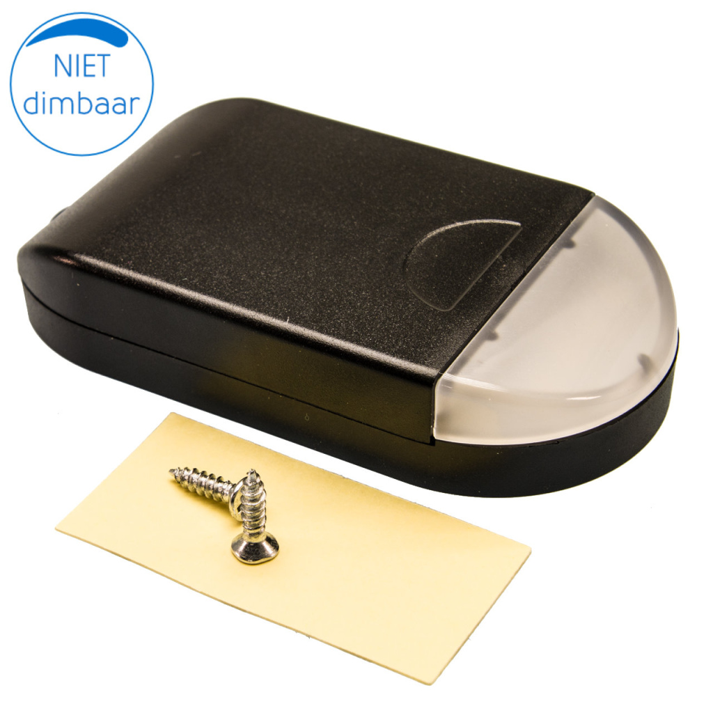 BBAtechniek - Lade/kastverlichting zwart 4-LED warm wit (1x)